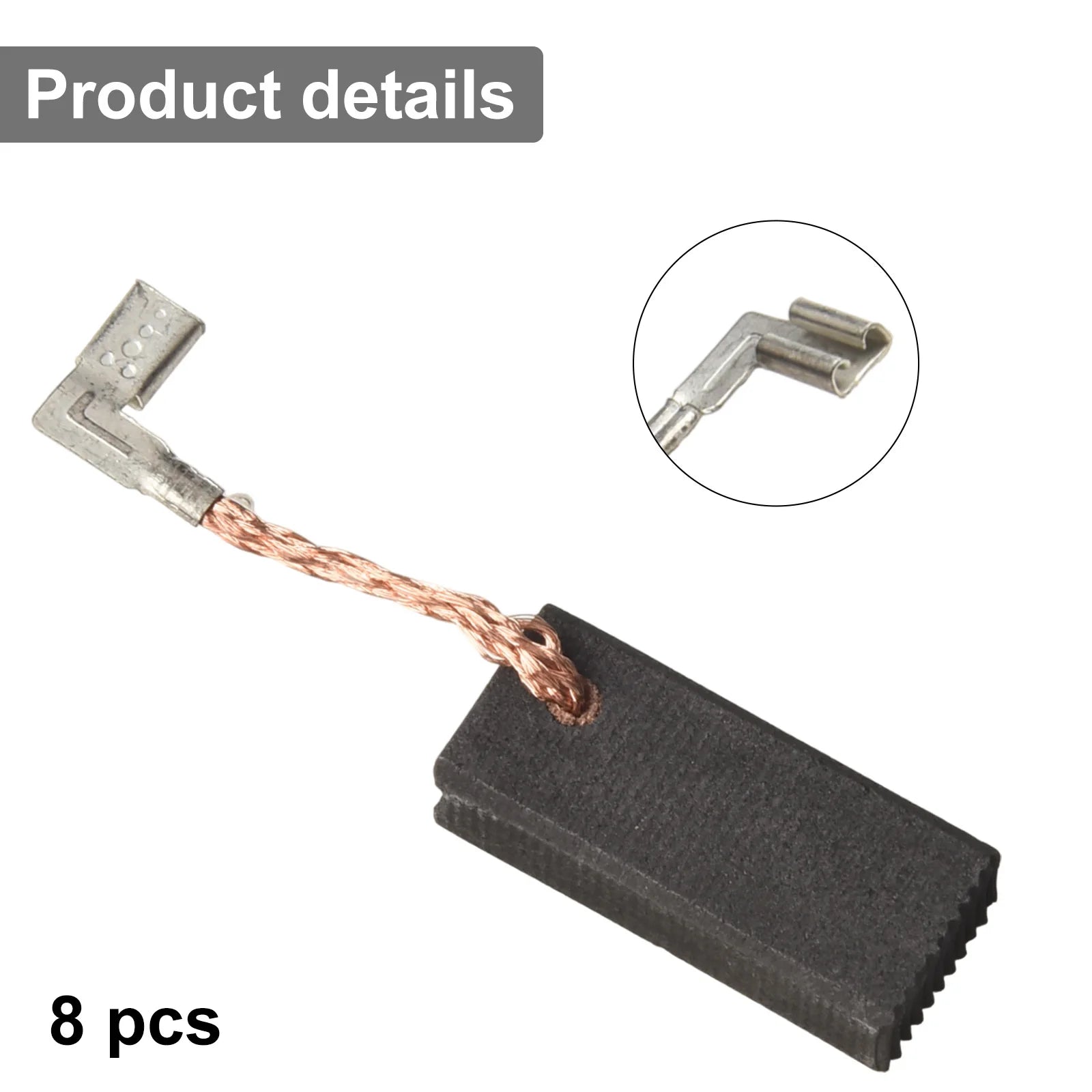 8 Pcs CB350 Carbon Brushes 194160-9 For HR4011C ,HR4001C ,3210FC Hammer 6.5x11x25mm For Angle Grinders Power Tool Qme