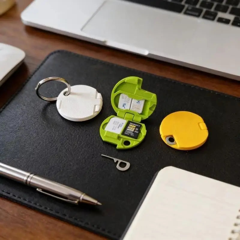 3D Printed SIM TF Card Holder Anti-lost Memory Storage Case Eject Pin Qme
