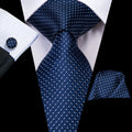Tie Men 3-Piece Wedding Accessories Cufflinks Pocket Handkerchief Qme DPTH-LDSN3226