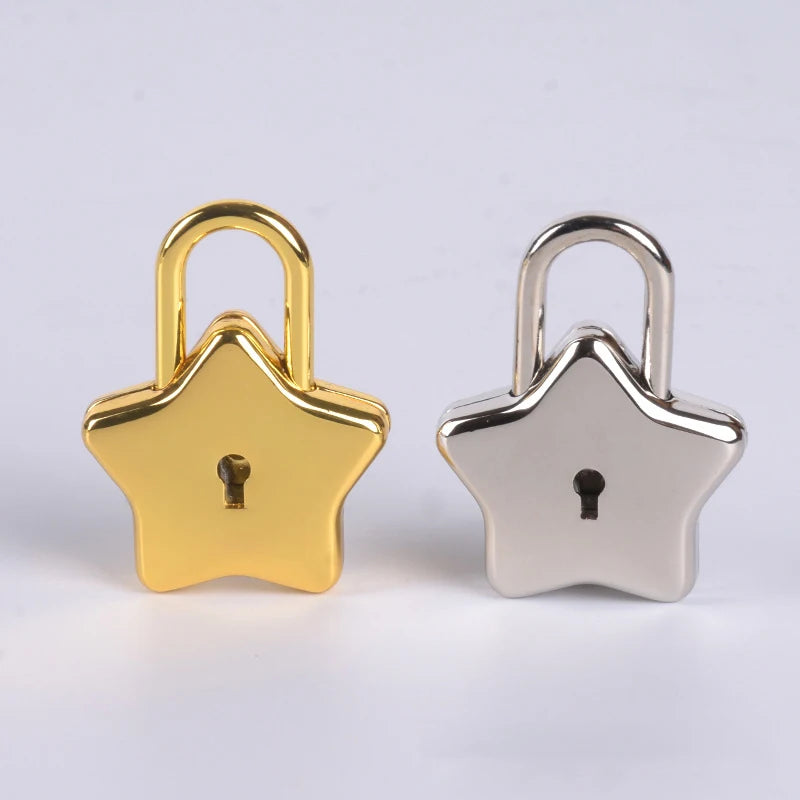 Mini Star Shape Archaize Padlocks Locker Security Key Lock Luggage Bag Qme