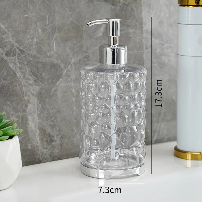 2-Piece Press-type Travel Dispenser Bottle,Foaming Bottle for Bathroom Shampoo Shower Gel Hand Soap,Toiletries Storage Container Qme TWhitCrocodileCircle 2PCS