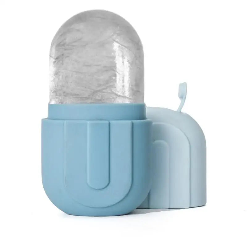Facial Cold Compress Ice Roller Silicone Cooling Firming Tool Face Qme Blue