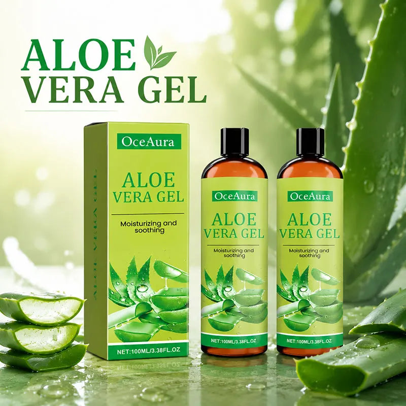Natural Aloe Vera Gel Sunburn Repairing Treatment Moisturizing Qme