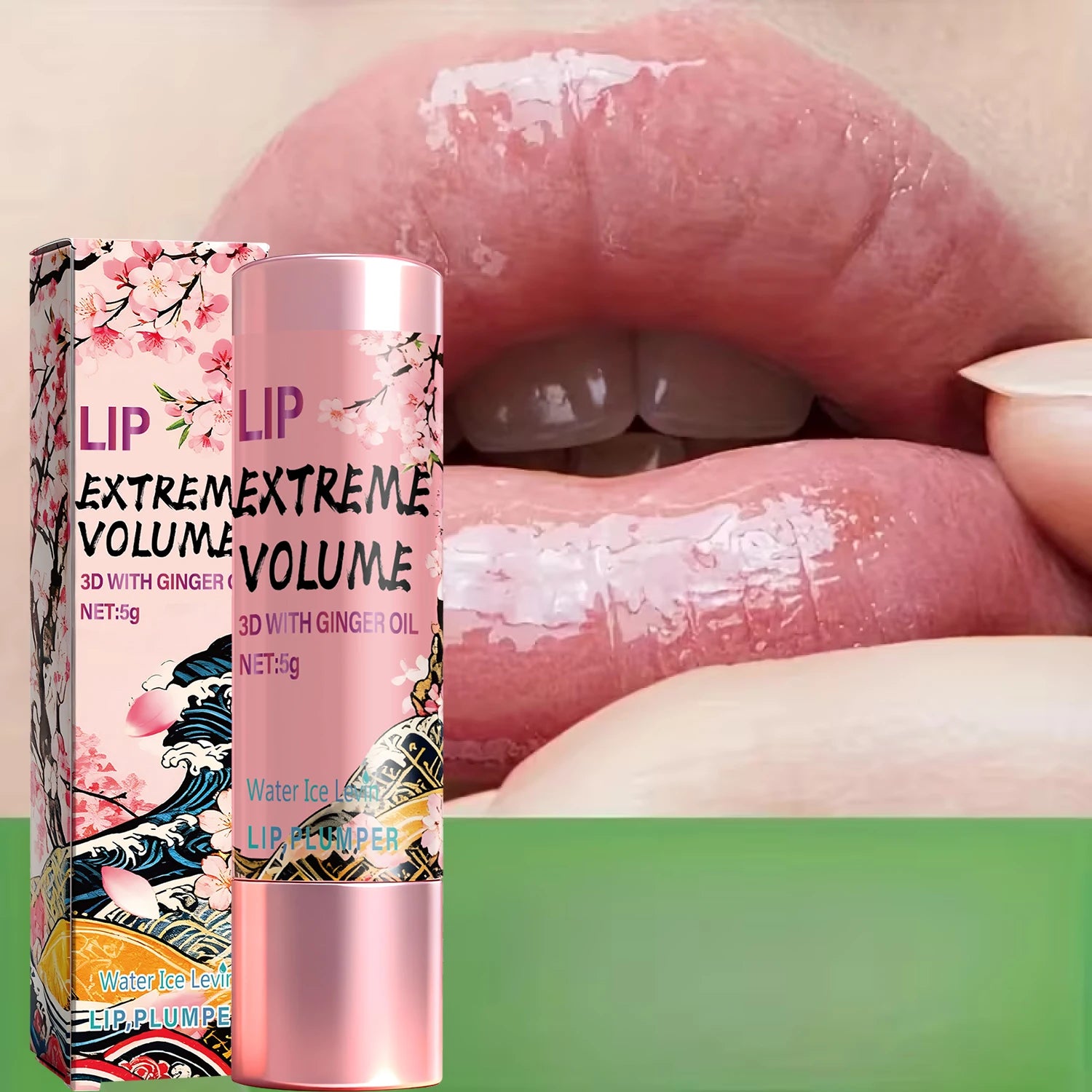 Lip Extreme Volume 3D Cream with Ginger Oil for Plumping & Moisturizing, Day & Night Use, Non-Sticky Smooth Lips. Qme