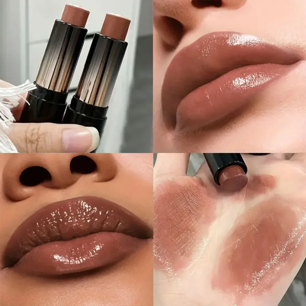 Glossy Mirror Lipstick Red Brown Shade Moisturizing Waterproof Qme