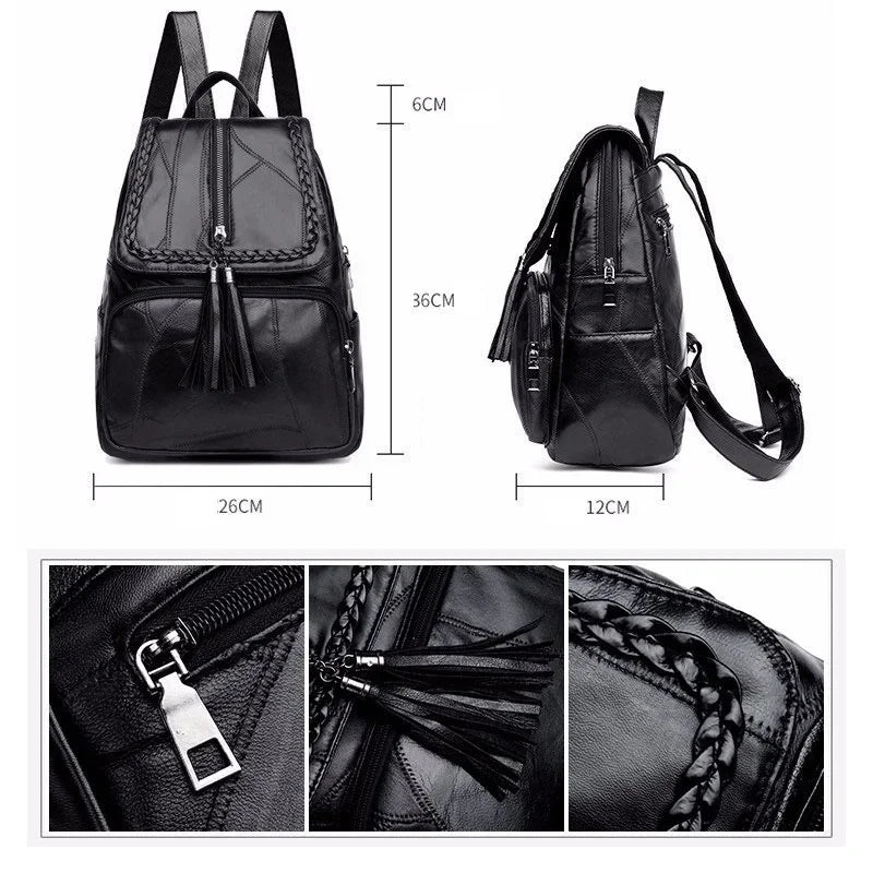 Mini Men's Backpack Fashion Small Black Shoulder School Bag Man Qme
