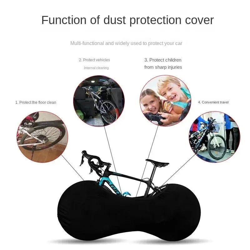 Bicycle Protector Cover MTB Road Cycling Protective Gear Anti Dust Wheels Frame Cover Scratch Proof Storage Bag Qme