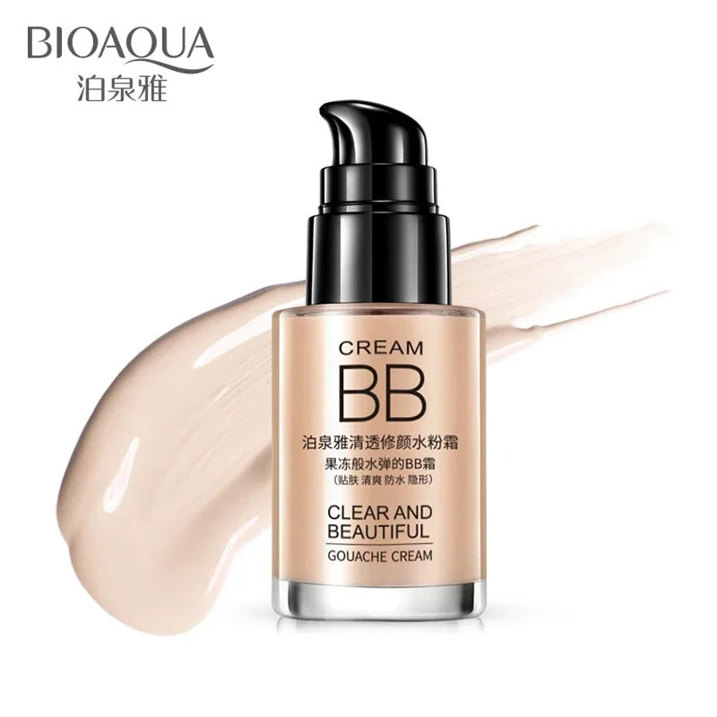 BIOAOUA Whitening BB Cream Skin Care Sun Block Moisturizing Anti Chapping Anti Wrinkle Brighten Natural Beauty Qme Ivory white