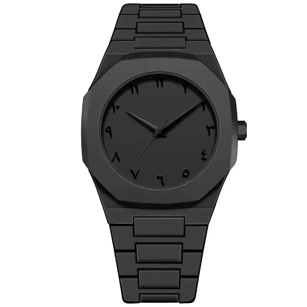 2026 2026 Spring New Men's Watch Light Luxury, niche luxury, minimalist fashion, quartz watch with black large dial Qme