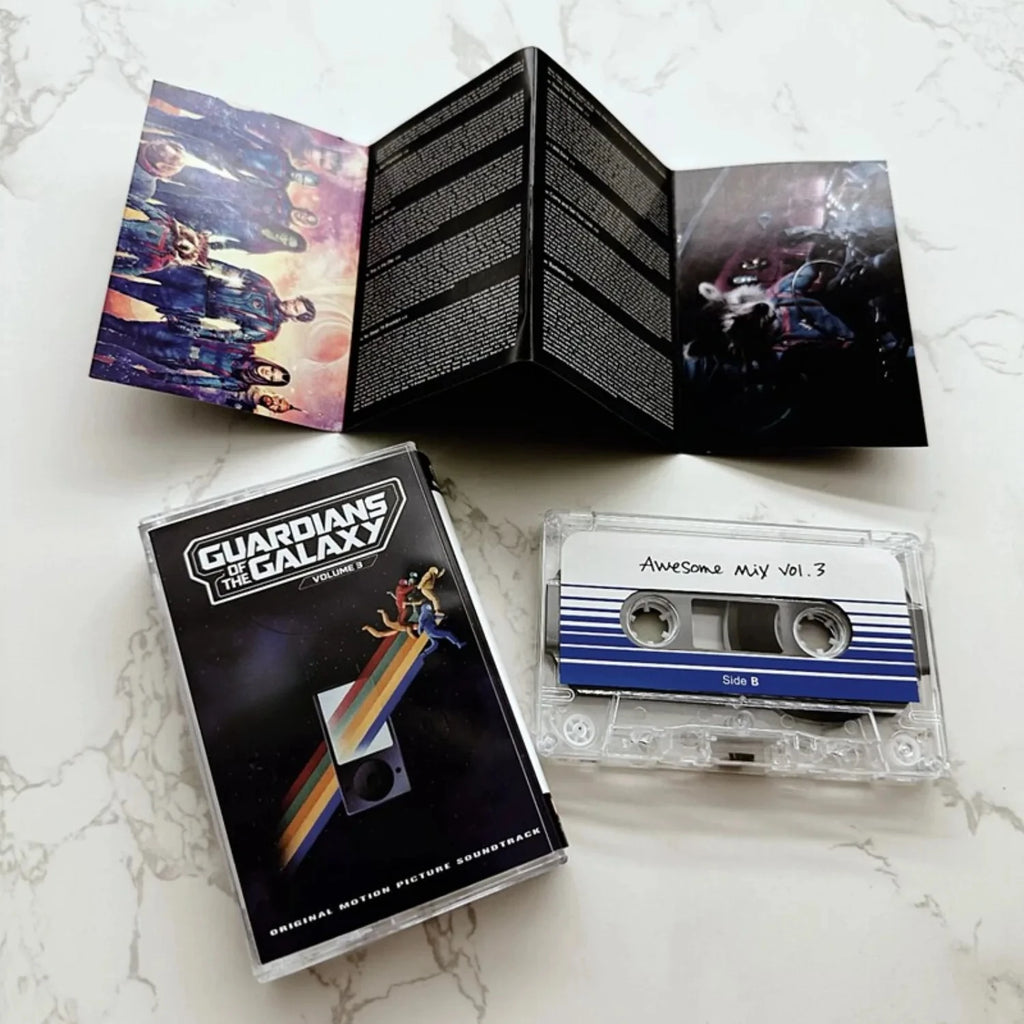 Movie Music Themed Cassette Tape, Space Adventure Style Cover, High-Fidelity Analog Audio Media for Music Fans & Home Decor Qme