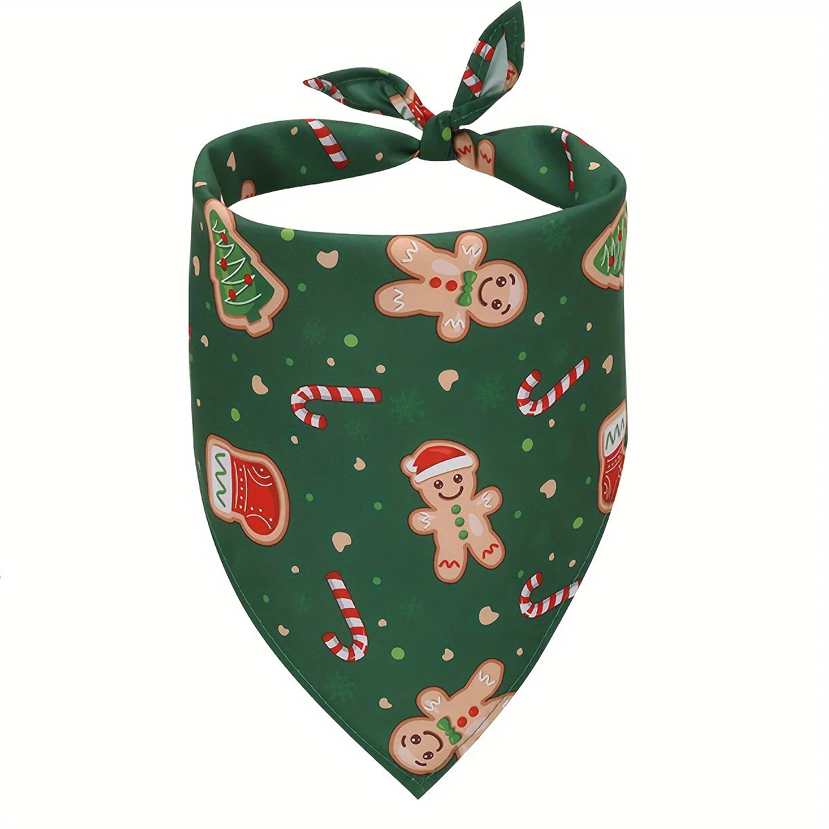 2-pack Christmas dog scarf, Christmas printed snowman pattern dog comfortable triangular bib scarf, washable pet collar Qme