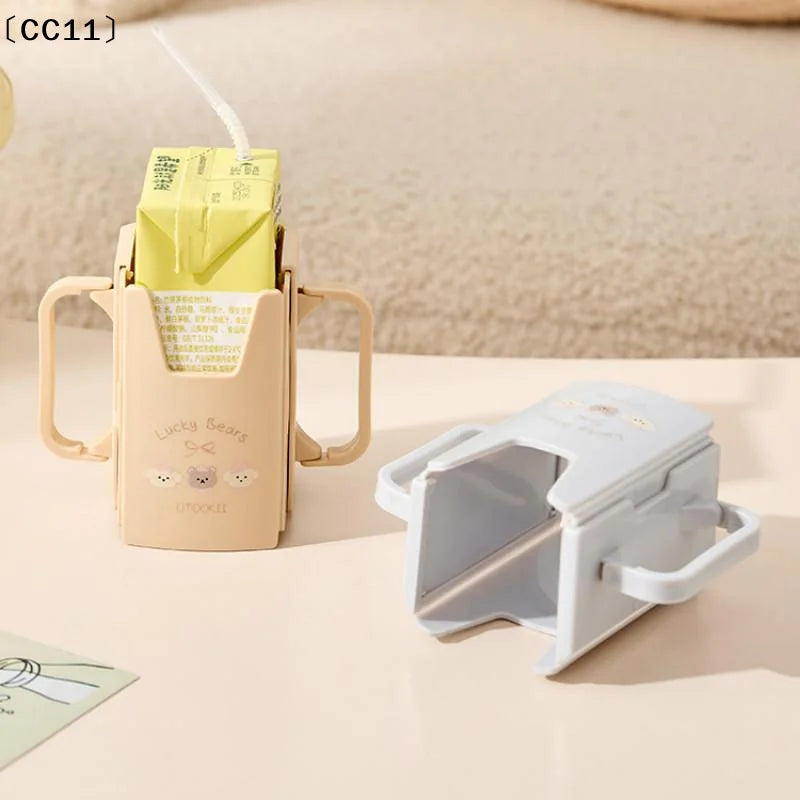 Anti-squeeze Cup Holder Adjustable Milk Juice Box Portable Drink Home Qme