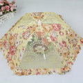 Portable Umbrella Style Food Cover Anti Mosquito Meal Cover Lace Table Home Using Food Cover Kitchen Gadgets Cooking Tools Qme Yellow