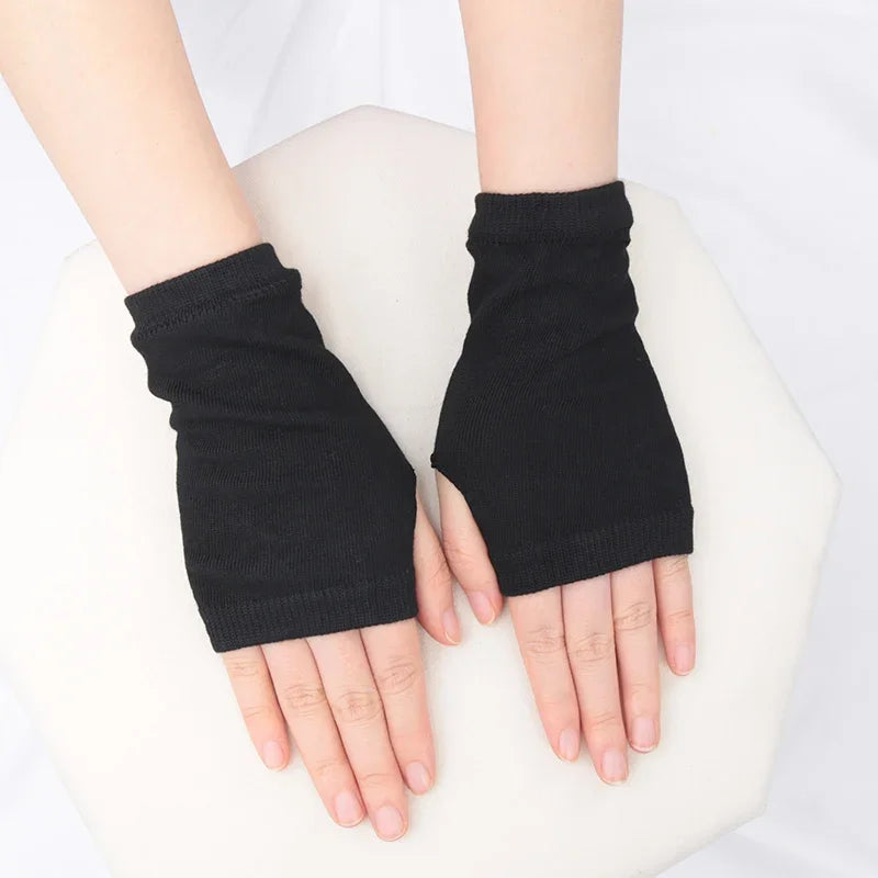 Anime Women Short Fingerless Gloves Cosplay Mitten Unisex Oversleeve Qme A Length -15.5cm