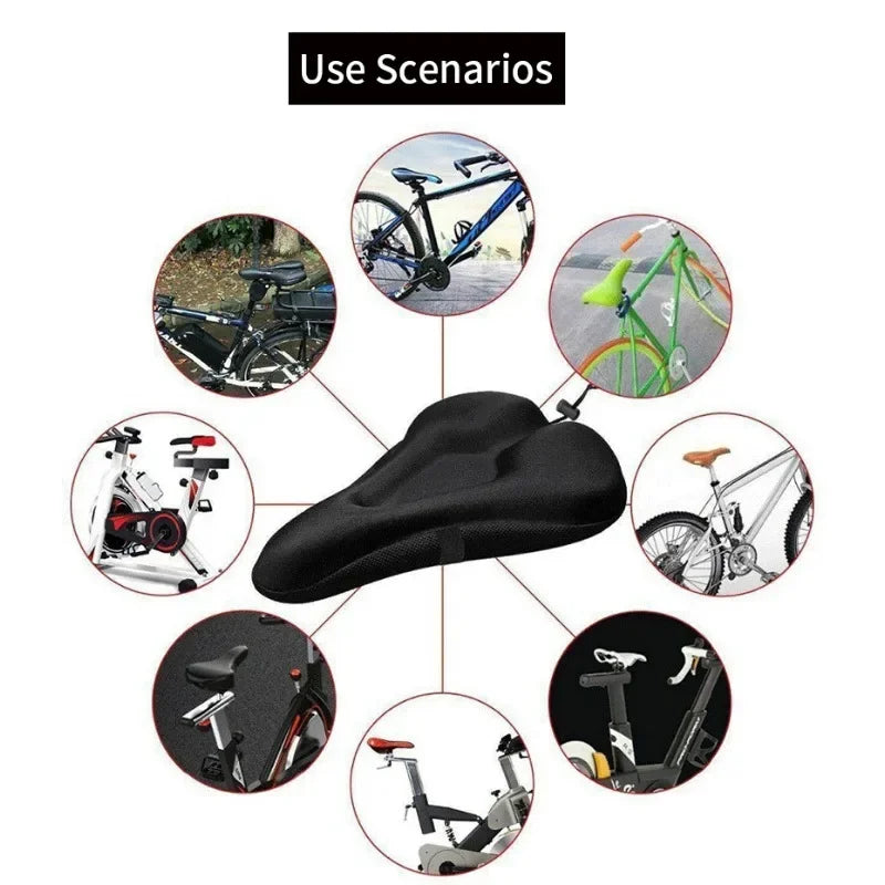Soft Thickened Bicycle Seat Breathable Bicycle Saddle Seat Cover Comfortable Seat Mountain Bike Cycling Pad Cushion Cove Qme