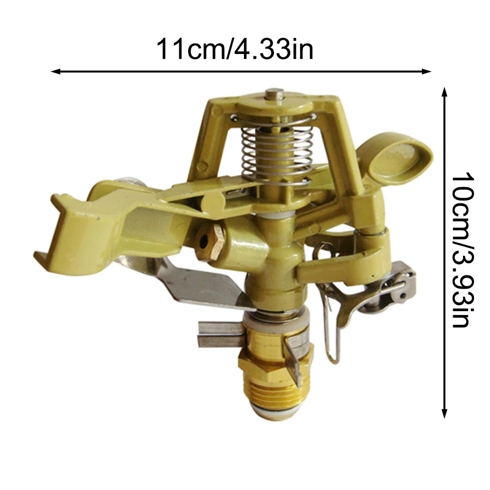 1/2 3/4 inch Metal Pulsating Sprinkler 360 Degree Rocker Arm Rotating Lawn Watering Sprinklers for Garden Irrigation System Qme