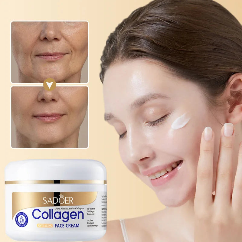 SADOER Collagen Firming Face Cream sknicare Moisturizing Hydrating Face Creams Faical Cream Beauty Face Skin Care Products Qme 1pc