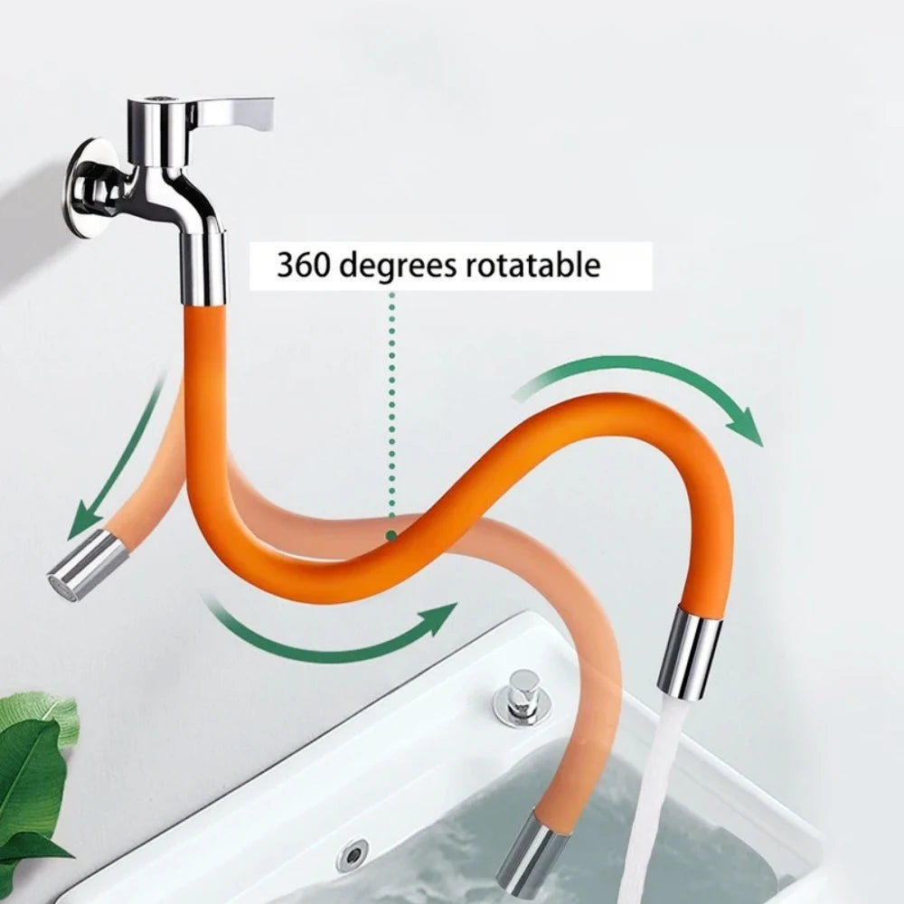 20/30/50cm Silicone Faucet Extender Bendable Kitch Bathroom Balcony Faucet Extension Tube Universal Anti-splash Home Accessories Qme