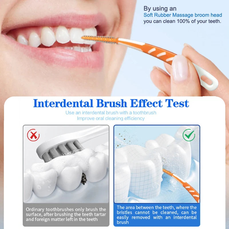 1 5 Box Interdental Silicone Brushes Teeth Stick Toothpicks Dental Qme