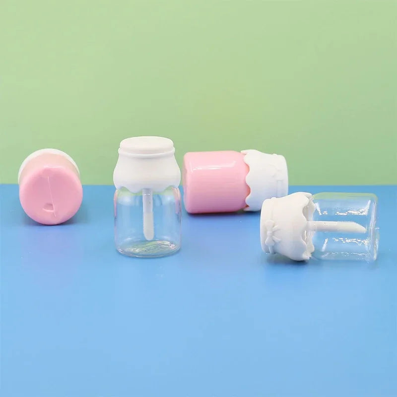 Milk Bottle Cute Lip Gloss Tube Transparent Pink Empty Lips Glaze Qme