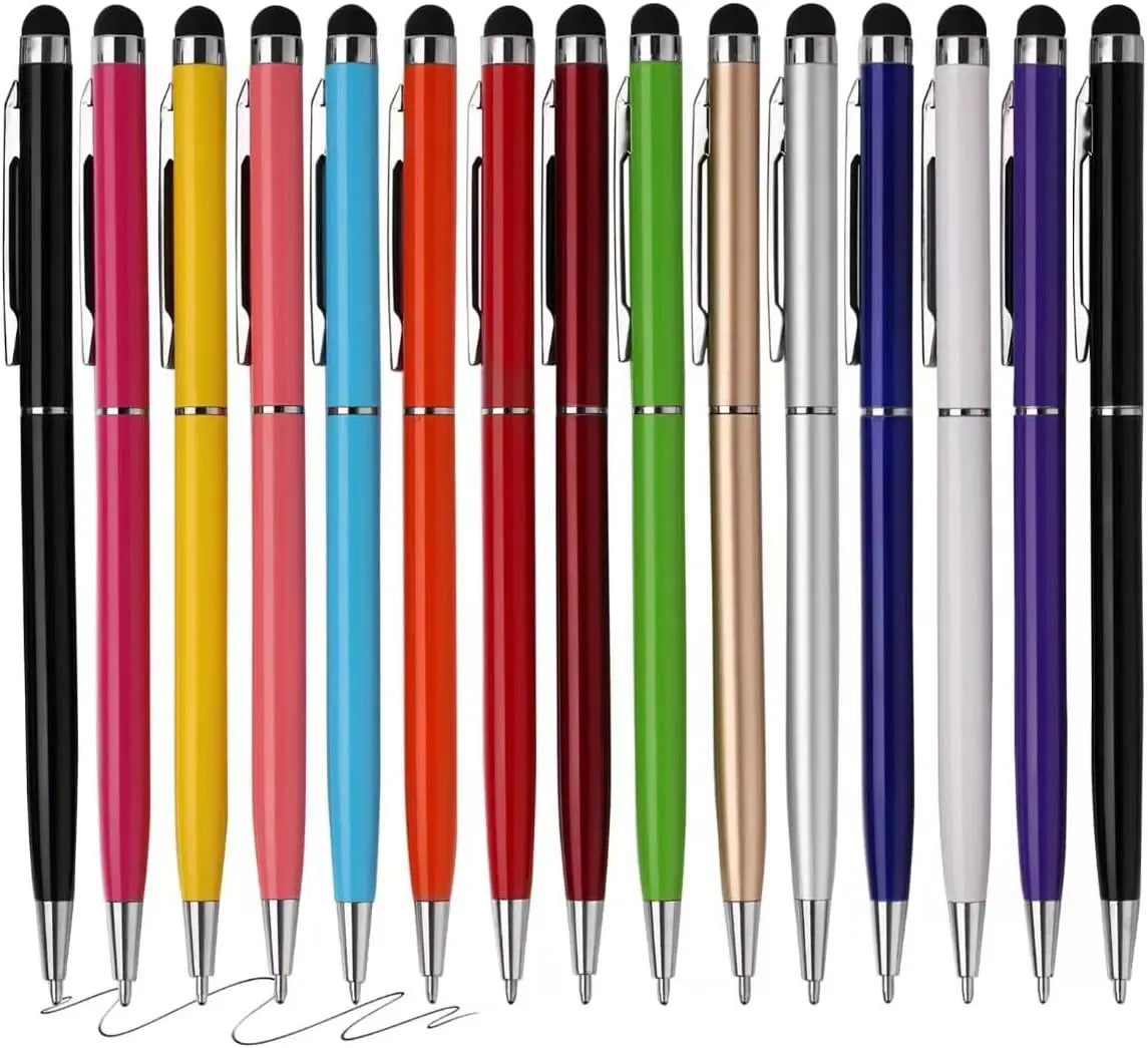 Touchscreen Stylus Compatible with Mobile Phones, Tablets, Kindle, and Black Ink Ballpoint Pen -2-in-1 Stylist Pen Suitable Qme