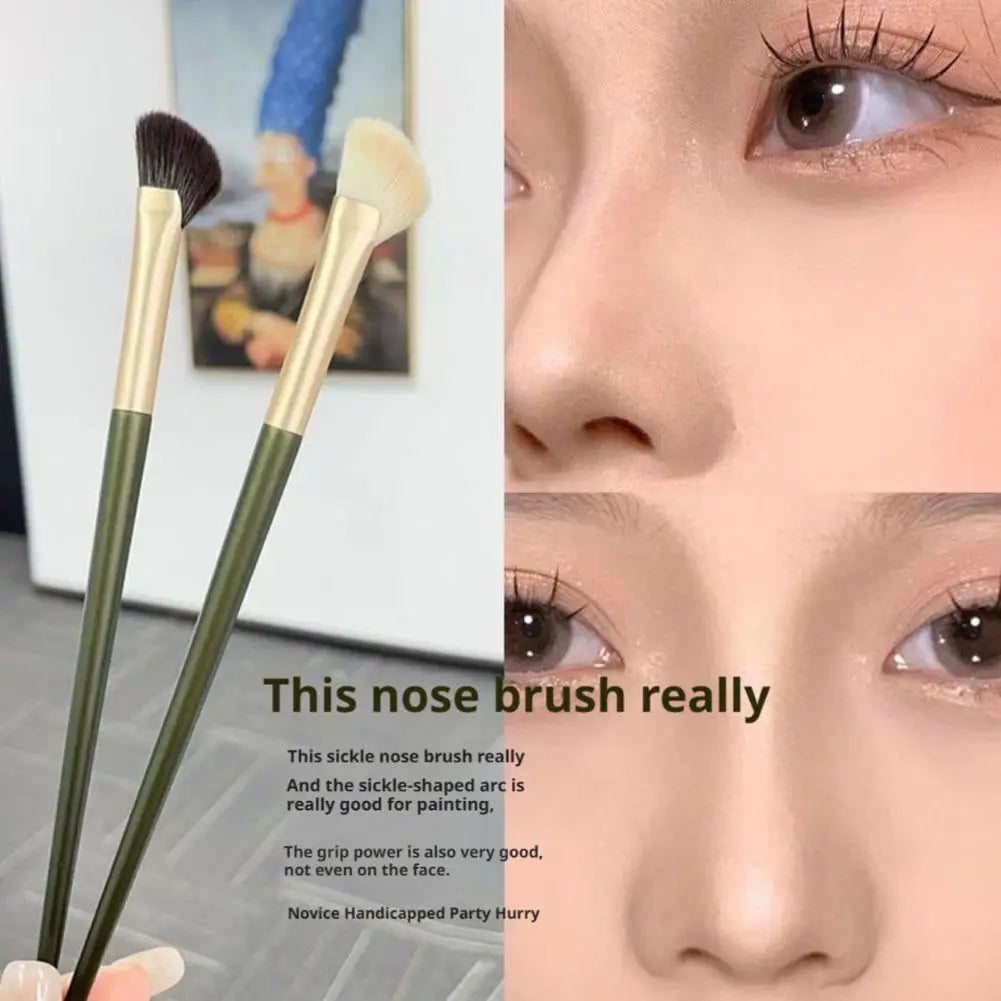 Flat Angled Half Fan-shape Nose Shadow Brushes Professional Soft Qme