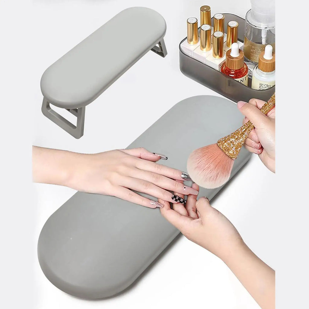 Arm Rest for Nails Tech Portable Salon Manicure Arm Cushion Non-Slip Foldable Hand Rest for Professionals Beginners Work Station Qme