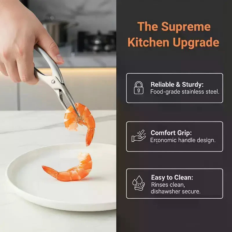 Stainless Steel Shrimp Peeling Tools Seafood Quick Sheller Line Qme