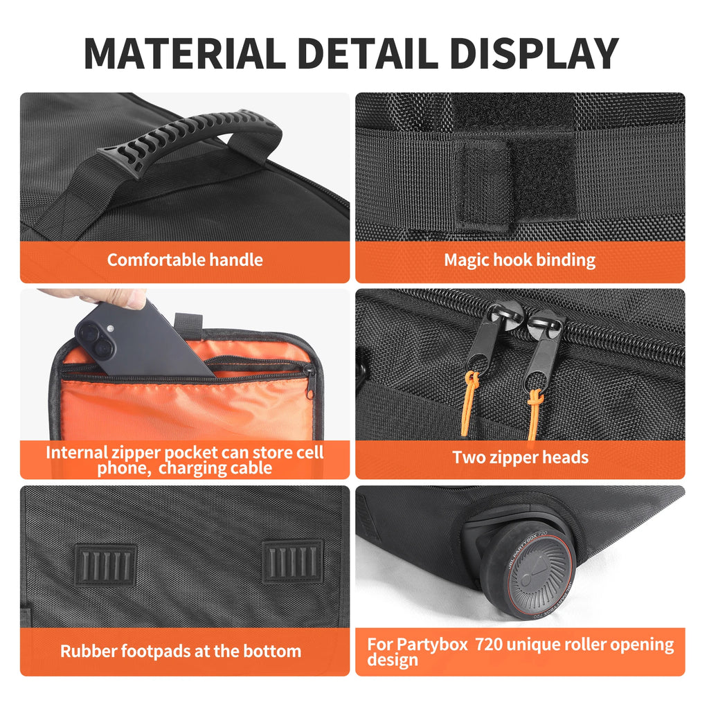 Speaker Case Compatible for JBL PartyBox 720 Portable Speaker Dust Cover Storage Bag Waterproof Carrying Case Qme