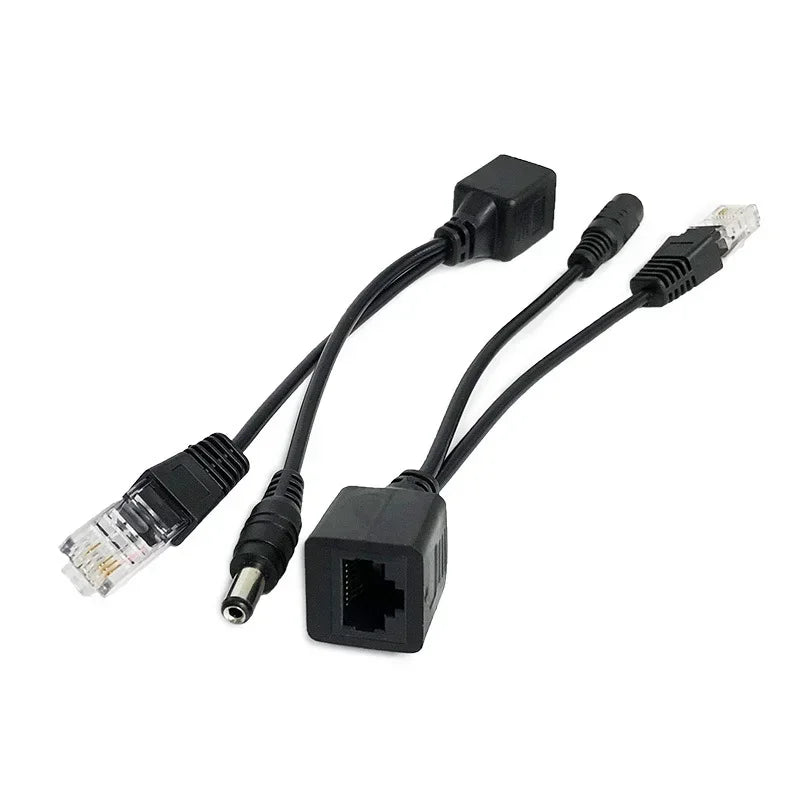 12 - 48v Power Supply Module, 1 pair For IP Camea, RJ45 Injector, POE Splitter, Passive Power Over Ethernet Adapter Cable Qme