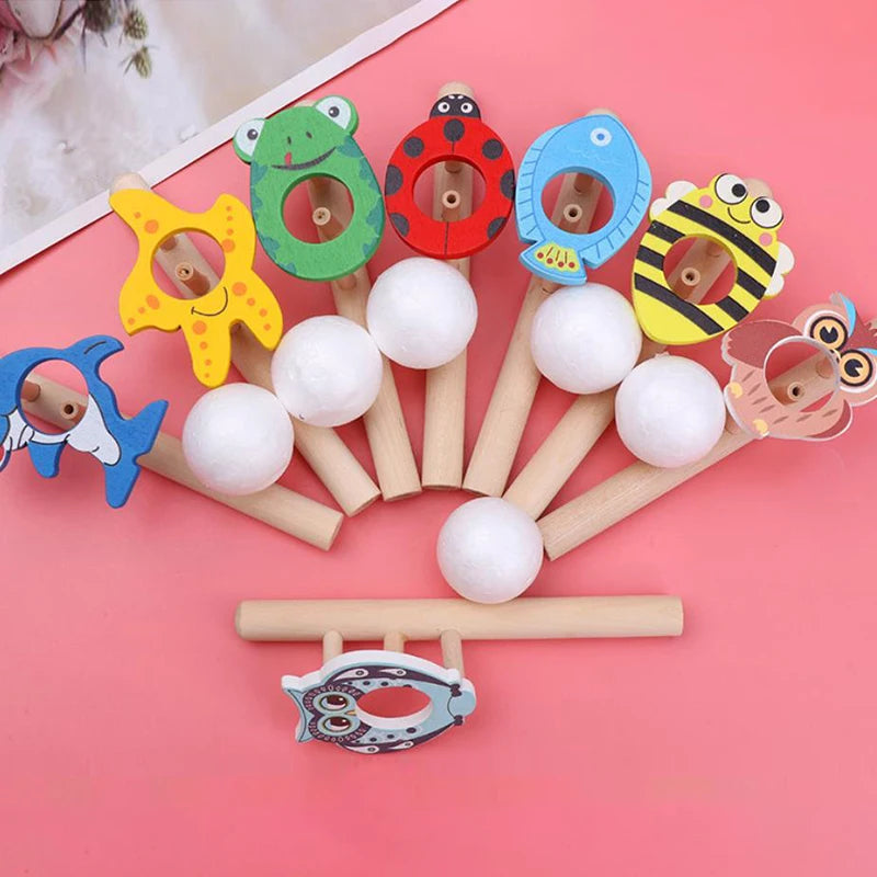 Breathing Exerciser Toys Kids Whistle Floating Blow Pipe Balls Qme