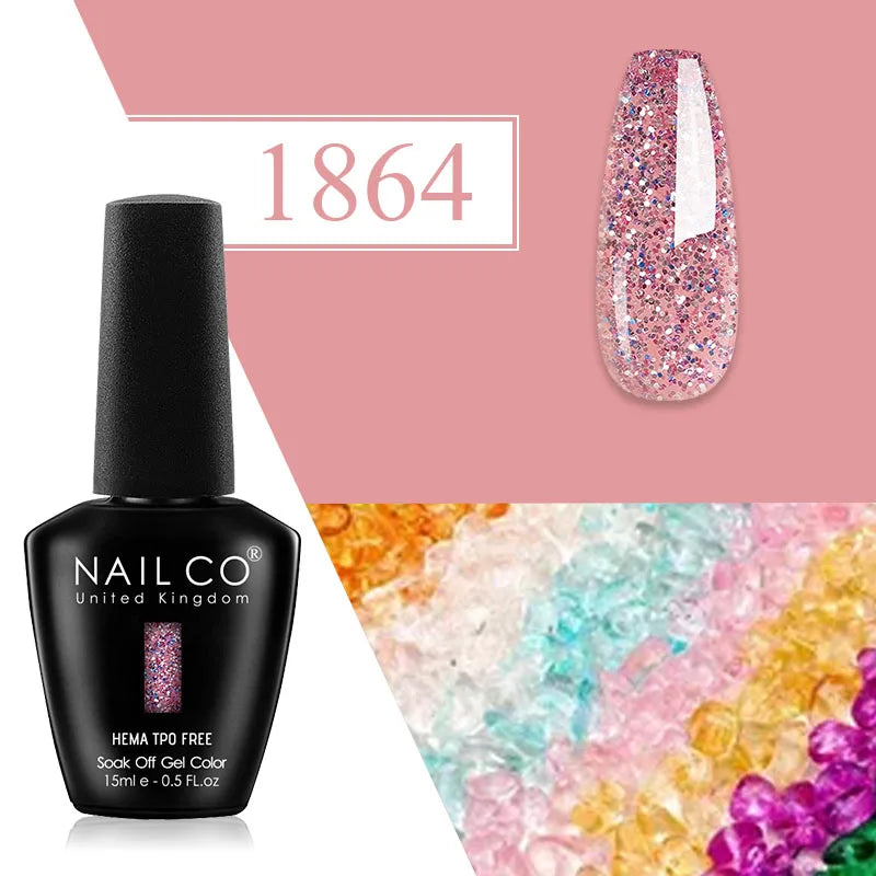 NAILCO Plum Gel Nail Polish Matte Coat Autumn Winter Semi Permanent