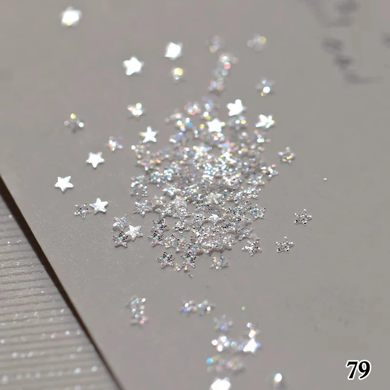 Holographic Lights Fantasy Nail Art Sequins Glitter Girls DIY Glamour Qme LP-379
