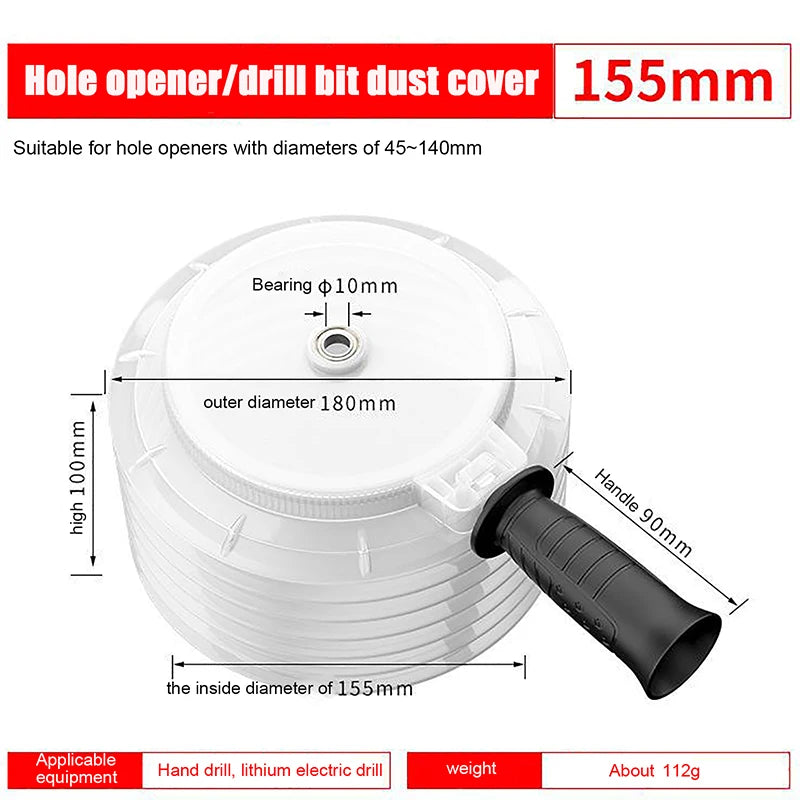 Dustproof Hole Saw Drill Bit Cover Hand Tool Electric Hammer Dust Qme A4