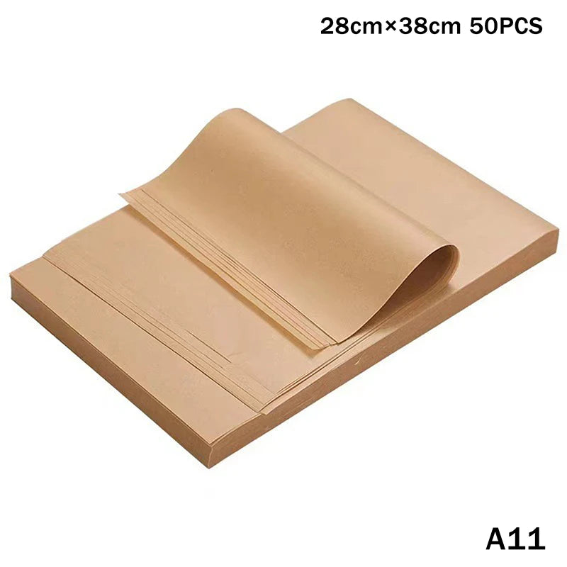 50 Parchment Paper Baking Sheets Non-stick Precut Oven Air Fryer Qme A11
