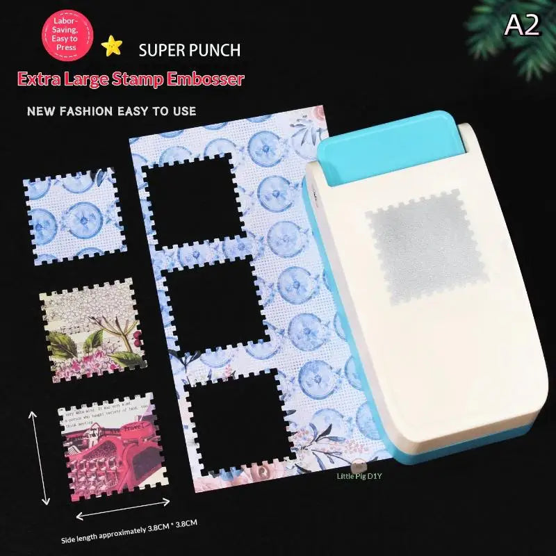 Rectangle Postage Stamp Embossing Tool Creative Large Handmade Action Qme A2