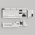146 keys Cherry Height PBT keycaps Thermal Sublimation Black White Two Tone Keycaps for MX Mechanical Keyboard Gaming Keycaps Qme White