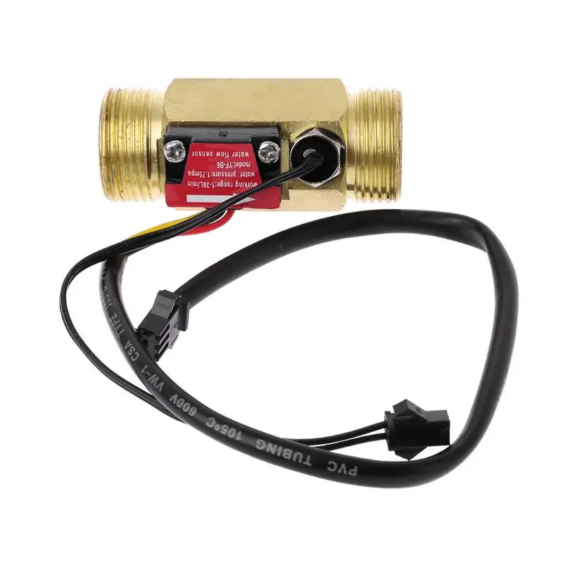 G3 4 Flow Sensor Water Switch Temperature Detection Turbine Liquid Qme Gold
