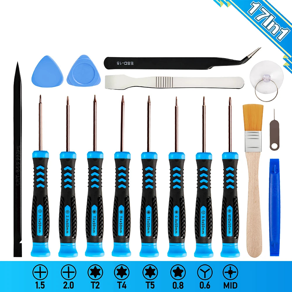 Mobile Phone Repair Tools Opening Screwdriver Iphone Nintend Ipad Qme 17 in 1 set