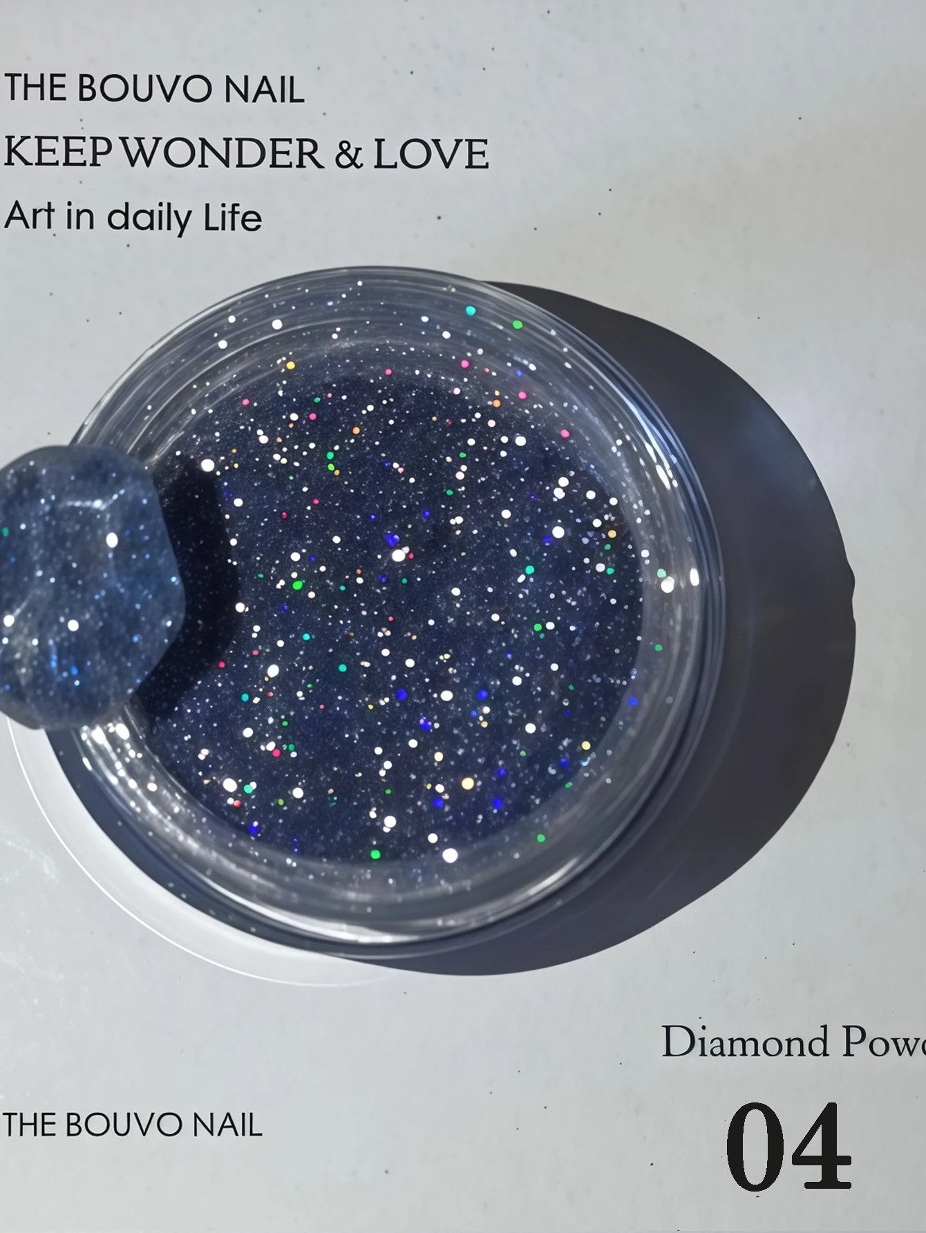 1 8-piece Y2K Colorful Glitter Nail Powder Sparkling Diamond Laser Qme 04