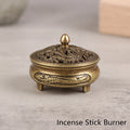 Buddha Incense Burner Lotus Antique Copper Alloy Sandalwood Home Qme Default Title