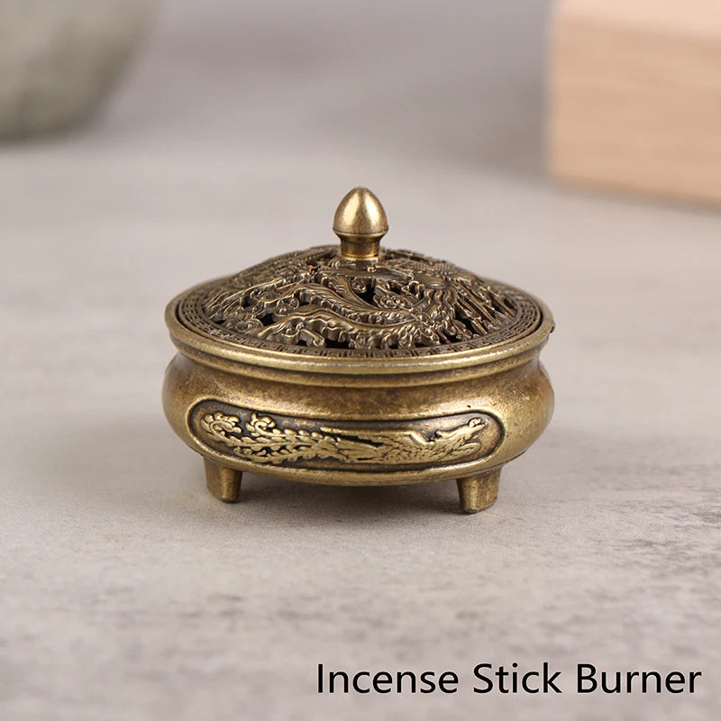 Buddha Incense Burner Lotus Antique Copper Alloy Sandalwood Home Qme Default Title
