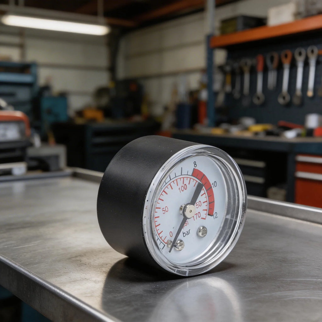 1 Pc Air Compressor Pneumatic Hydraulic Fluid Measure Air Pressure 0-170 PSI(0- 12 Bar) For Dial Measuring Instrument Qme