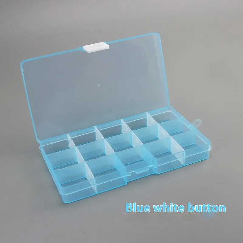 24 Grids Practical Compartment Plastic Storage Box Parts Organizer Box Jewelry Bead Screw Holder Case Display Container 1/3PCS Qme Blue