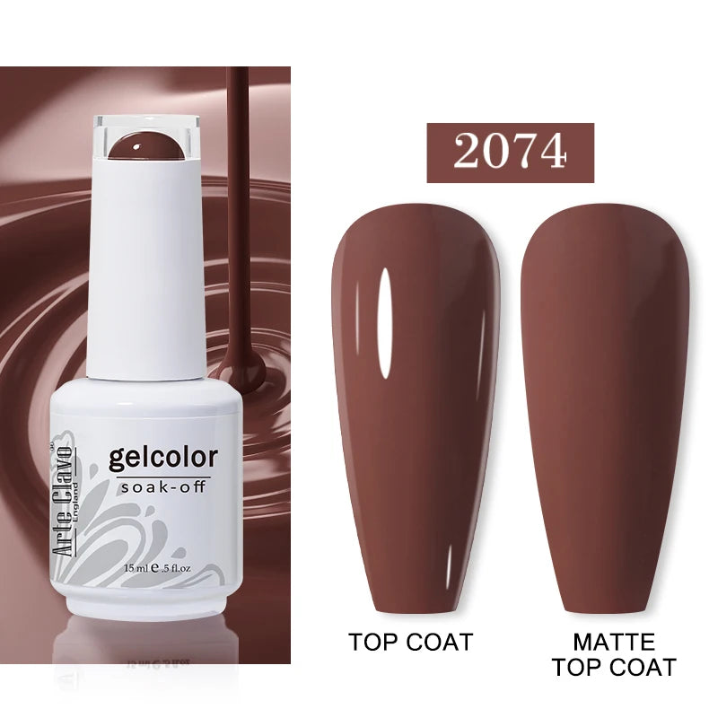 Arte Clavo Autumn Nail Gel Polish Caramel Winter Soak Off UV LED Art