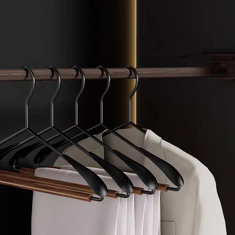 Iron Suit Hanger Seamless Non-slip Paint Metal Home Hotel Dry Wet Qme