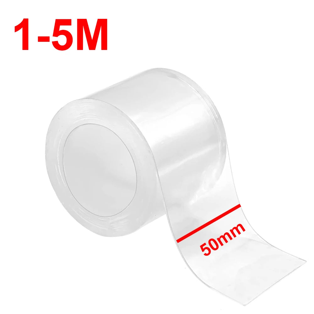 50mm Width Nano Tape Extra Strong Double-sided Adhesive Tape Heavy Duty Removable Waterproof Mounting Tape for Walls Poster Qme 2m 50mm