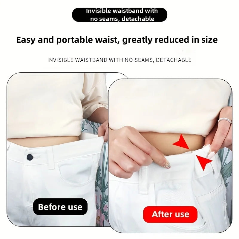 4Pcs pants invisible waist metal fixing clip, jeans waist circumference large change small artifact adjustable buckle pin clip Qme