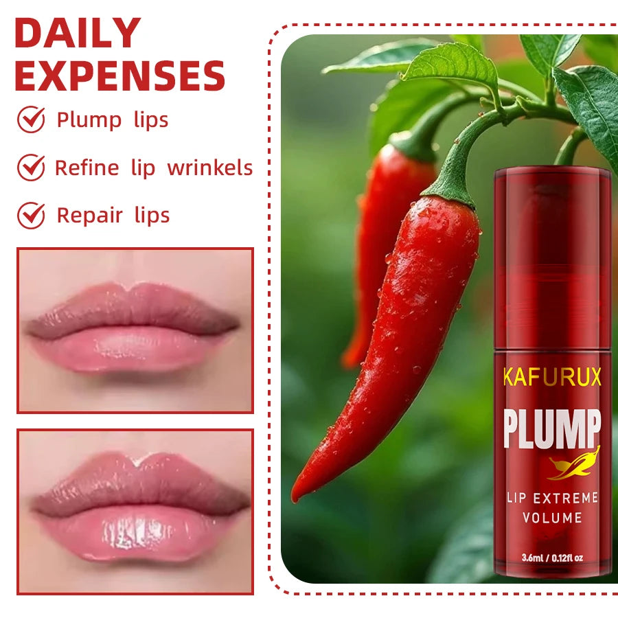 1 Lip Plump Long Lasting Oil Moisturizing Gloss Serum Instant Qme
