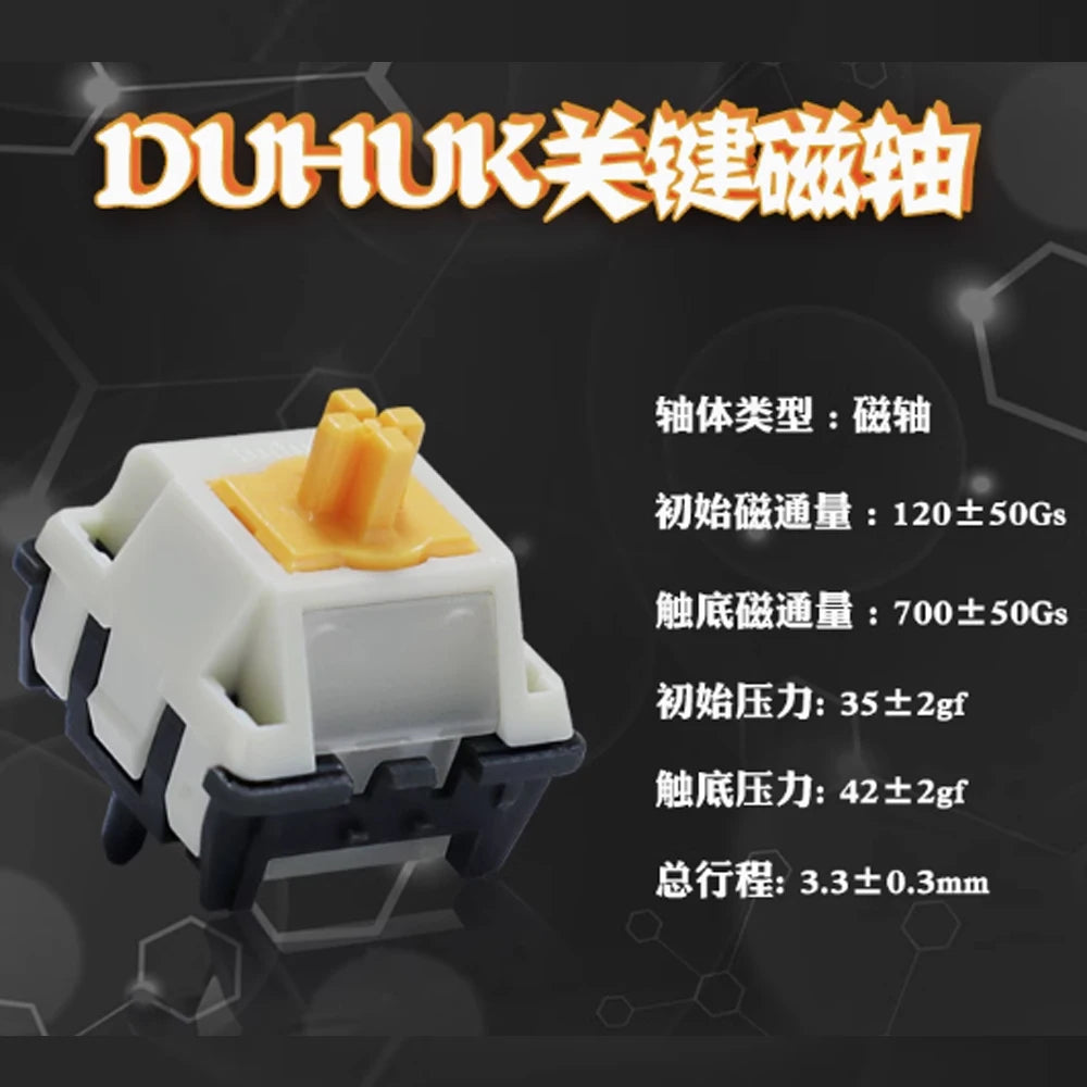 Duhuk Magnetic Linear Switch Noise Reduction High Precision Games Magnetic Shaft HIFI Mechanical Magnetic Shaft Keyboard Switch Qme guanjiancizhou-700GS 10pcs